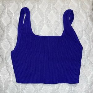 Aritzia Square-Neck Ribbed Tank Top